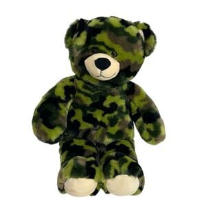 Build-A-Bear Military Green Camouflage Teddy Bear 2014 Camo Plush BAB